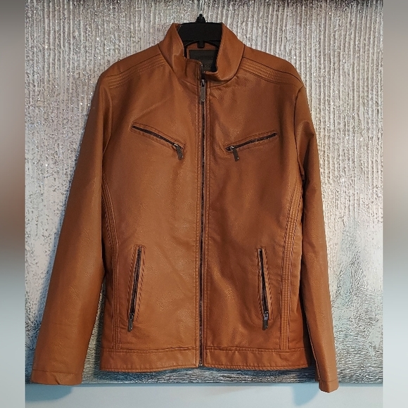 American Breed Other - American Breed Men's Brown Leather Jacket Sz-L